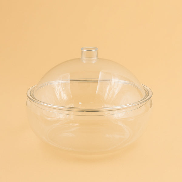 Acrylic Fruit Bowl with Dome Lid – Clear Finish – 26cm (D) x 20cm (H) – HS-T225