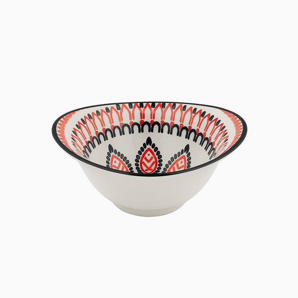 99583-10 – Ceramic Bowl – 4 Inches – Red & Black