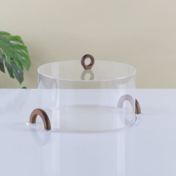 Acrylic Round Serving Tray with Cover – 30cm x 30cm – MY2123-2
