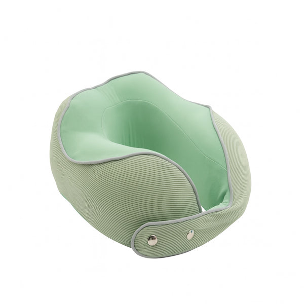 BH-2132 Travel Neck Pillow  – Green with Button Closure