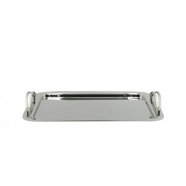 SBTC290 Rectangle Tray – 43x26 cm – Silver Finish with Steel Handles