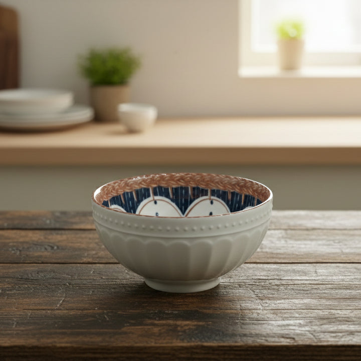 99584-19 Ceramic Bowl – Multicolor Premium Serving Bowl – Siddiq Gifts Mussafah Abu Dhabi