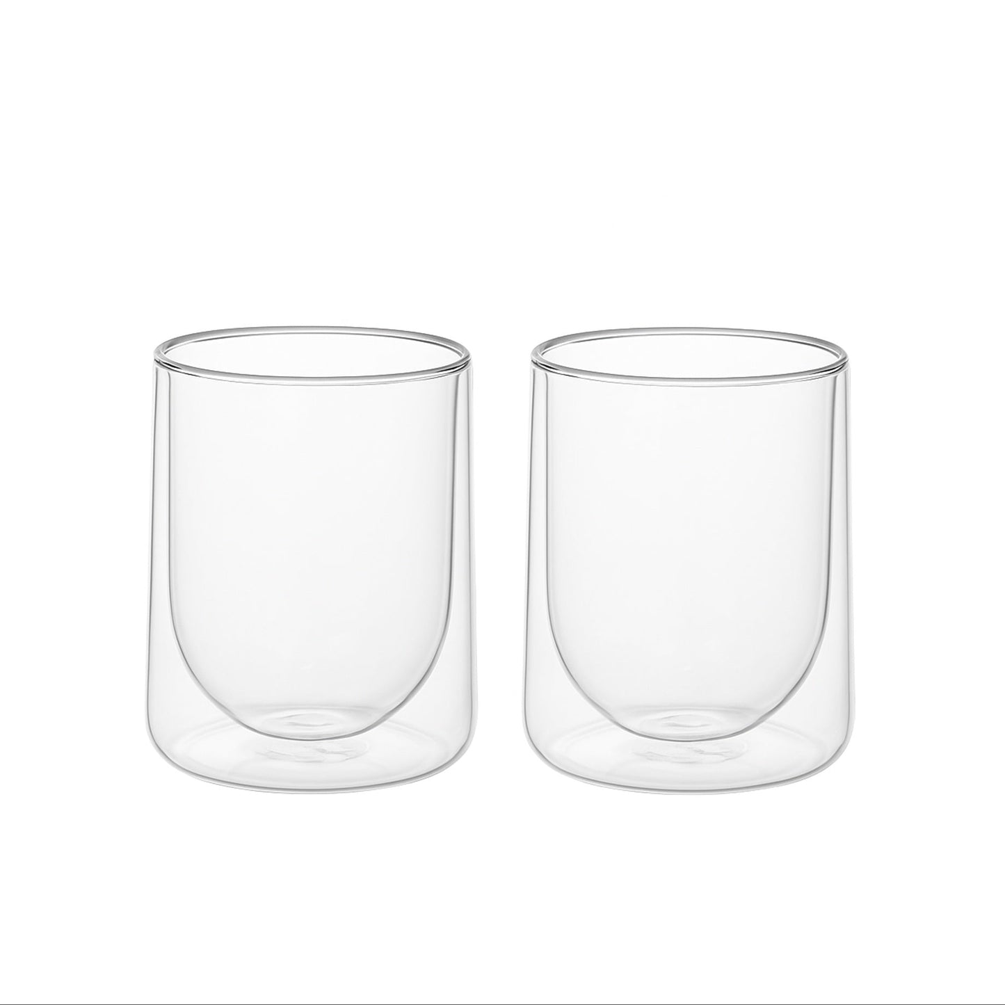 Double Wall Glass Set – 2 Piece – 250 ml – Clear Insulated Design – 23703