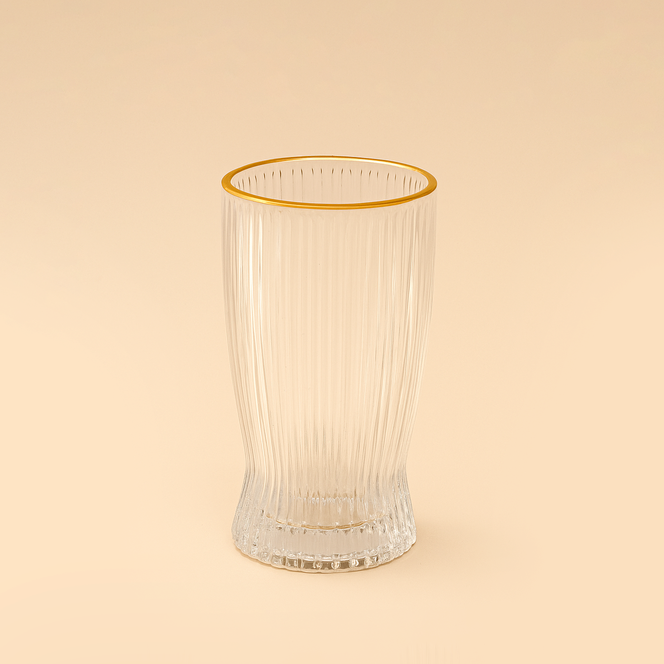 SJ280 – Ribbed Drinking Glass – 7cm (D) x 15cm (H)