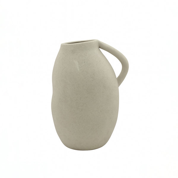 NW240427L-44 – Tall Handle Flower Vase – Natural Finish