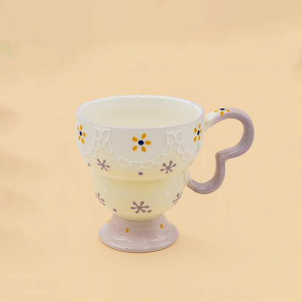 Ceramic Mug Floral Pattern–10cm (D) x 11cm (H)–99320-20
