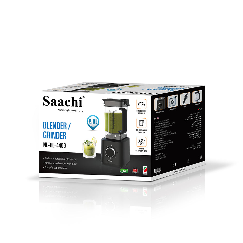 NL-BL-4409 – Blender/Grinder – 2.0L – 5-Speed Control with Pulse