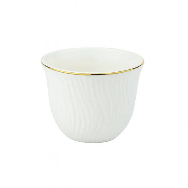SC3643 Cawa Cup Set – 12-Piece Porcelain with Gold Rim