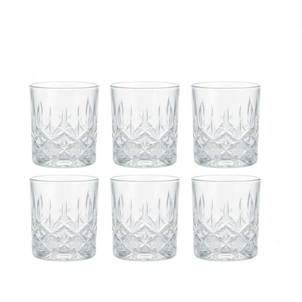 ISF-354 Marcel Glass Tumbler 6-Piece Set 330ml – Clear Diamond-Cut Design