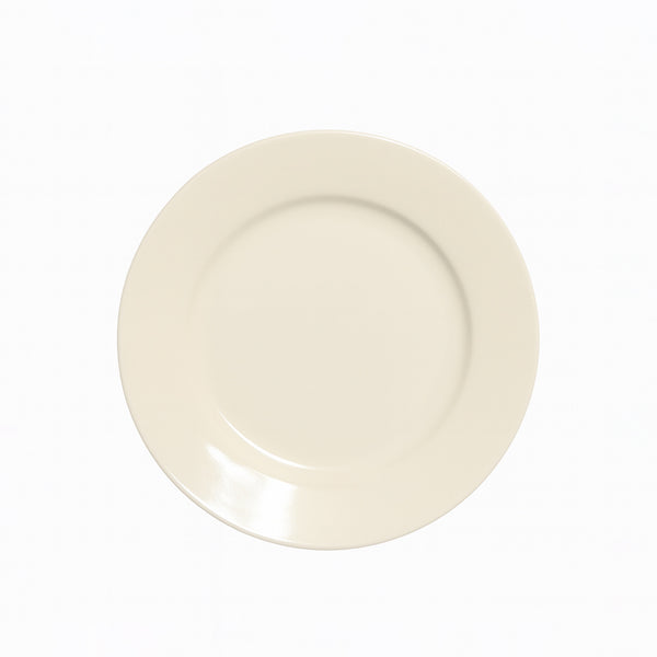 White ceramic plate on a white background