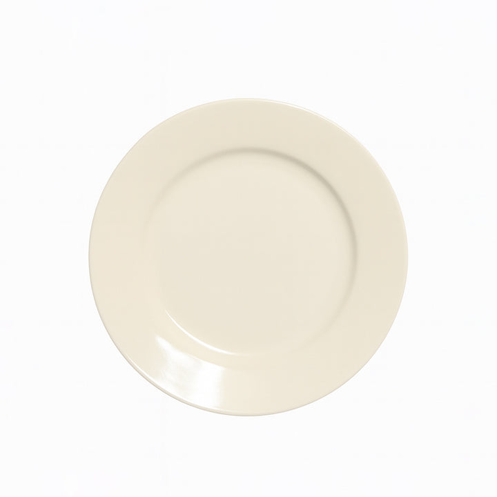 White ceramic plate on a white background