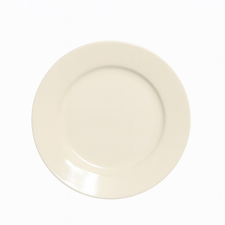 White ceramic plate on a white background