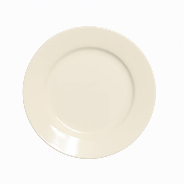 White ceramic plate on a white background