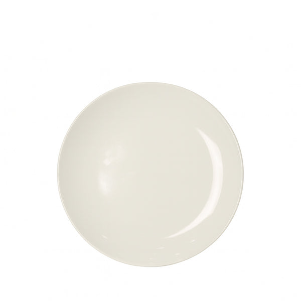White ceramic plate on a white background
