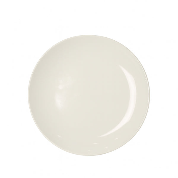 White ceramic plate on a white background