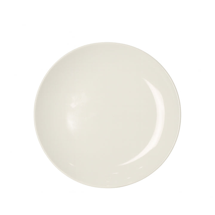 White ceramic plate on a white background