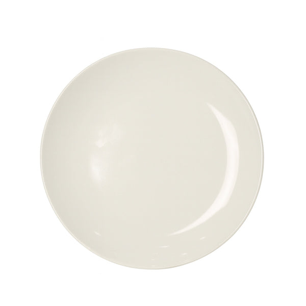 White ceramic plate on a white background