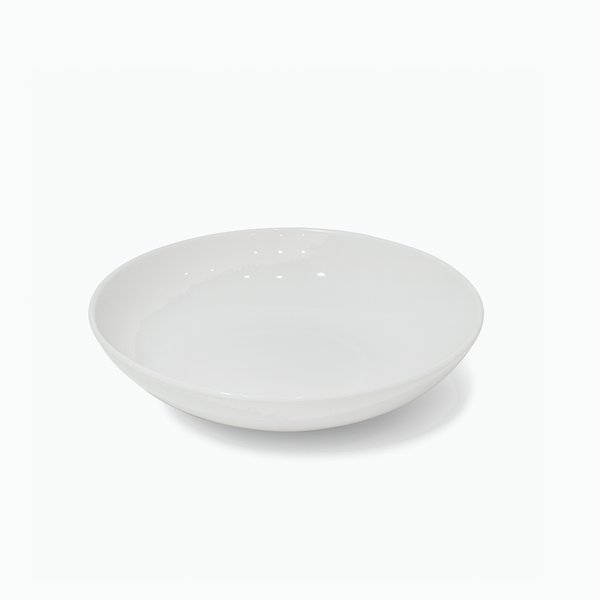 White ceramic bowl on a white background
