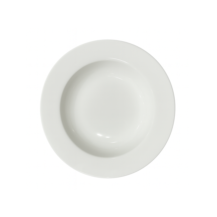 White ceramic bowl on a white background