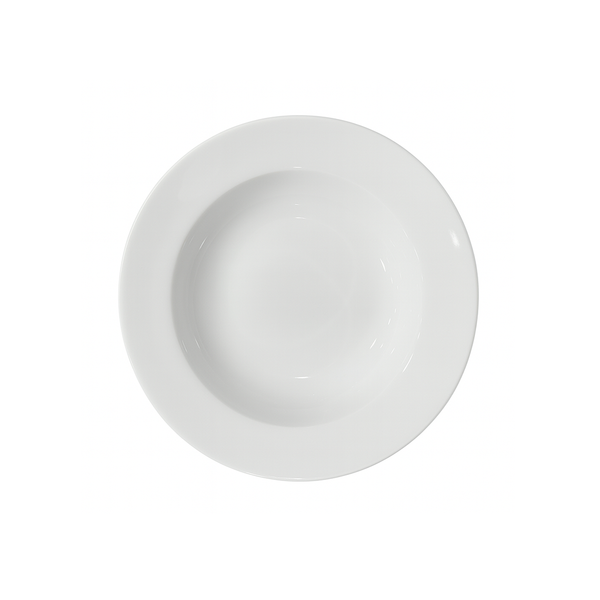White ceramic bowl on a white background