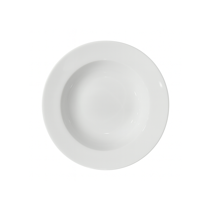 White ceramic bowl on a white background
