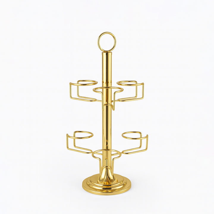 CD7669_Stainless_Steel_Cawa_Cup_Stand_Gold_6Cup_Holder_Siddiq_Gifts_Mussafah_Abu_Dhabi