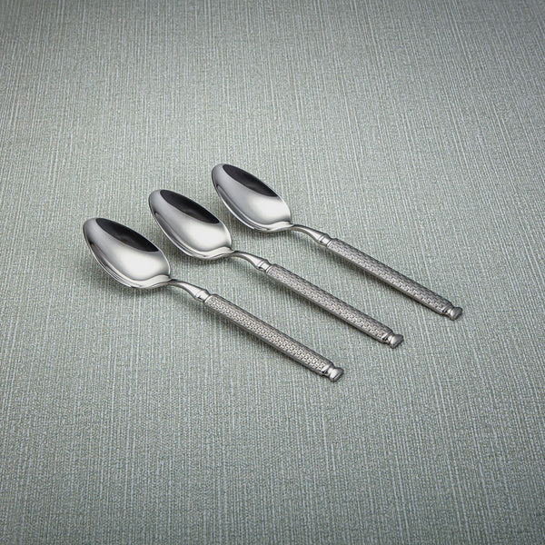 CUT0010281 Stainless Steel Dinner Spoon 3-Piece Set – Mirror Finish – 20 cm (H)
