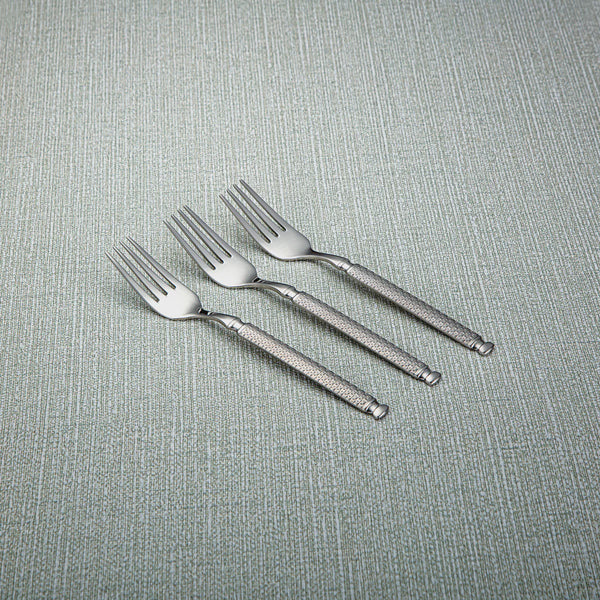 CUT0010284 Stainless Steel Fork 3-Piece Set – Mirror Finish – 16 cm (H)