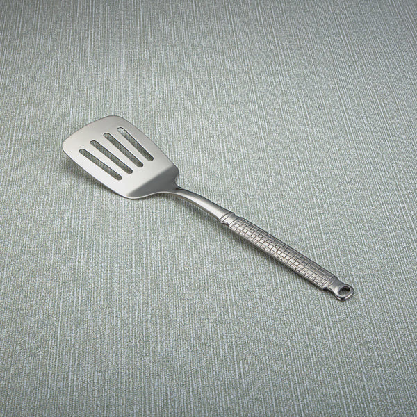 CUT0010314 Stainless Steel Slotted Turner Small – Mirror Finish