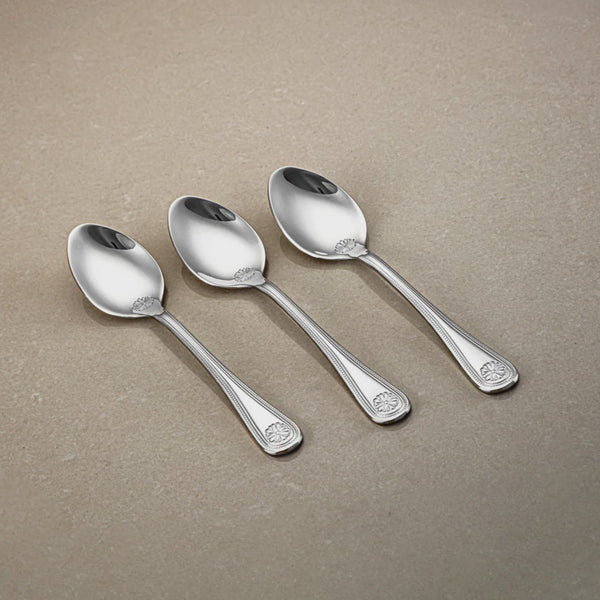 CUT0010363 Stainless Steel Tea Spoon 3-Piece Set – Mirror Finish - 15cm(H)