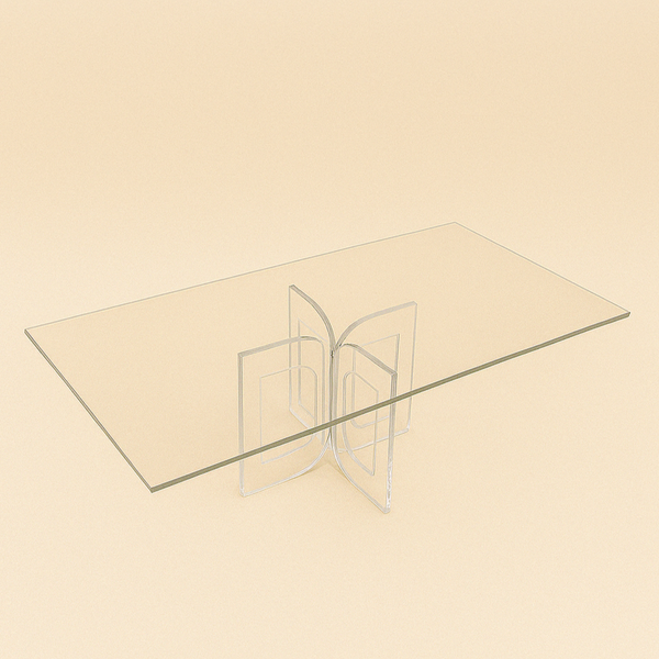 HO-832  Acrylic Rectangular Cake Plate  – 13cm (H) x 24cm (L) x 40cm (W)