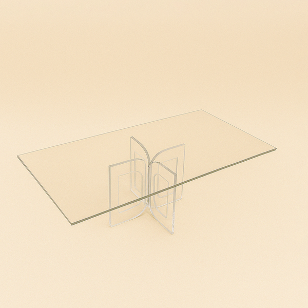 HO-832REC-MT Acrylic Rectangular Cake Plate  -11cm (H) x 22cm (L) x 35cm (W)