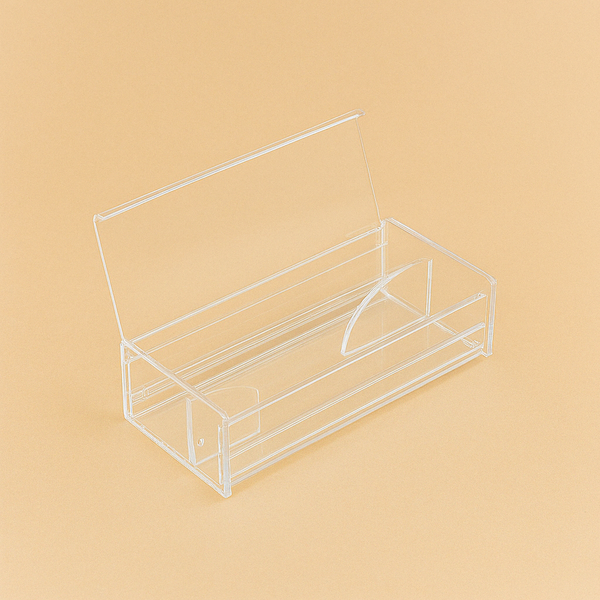 HS-55039 Clear Acrylic Cutlery Box – 24cm (W) x 11cm (L) x 6cm (H)