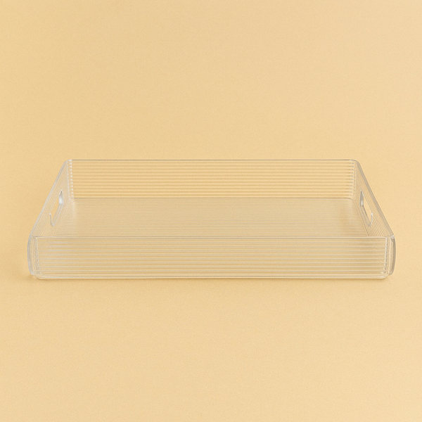 HO-842-LT Large Rectangular Acrylic Serving Tray – 48cm (W) x 37cm (L) x 6cm (H)