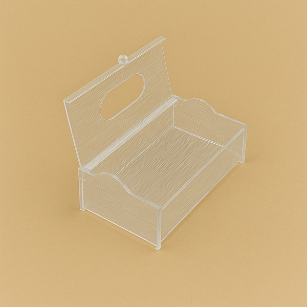 HS-55085 Acrylic Clear Tissue Box – 25.5 x 15.8 x 10 cm