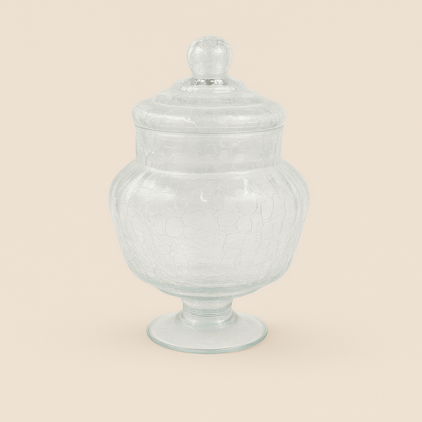 Clear Glass Candy Jar with Lid – 26cm Height – JM-44-9