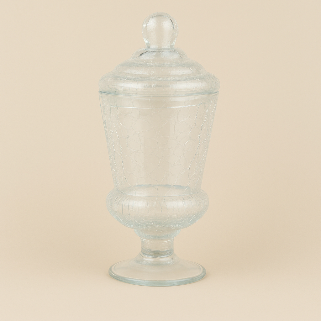 Clear Glass Candy Jar with Lid – 28cm Height – JM-44-10