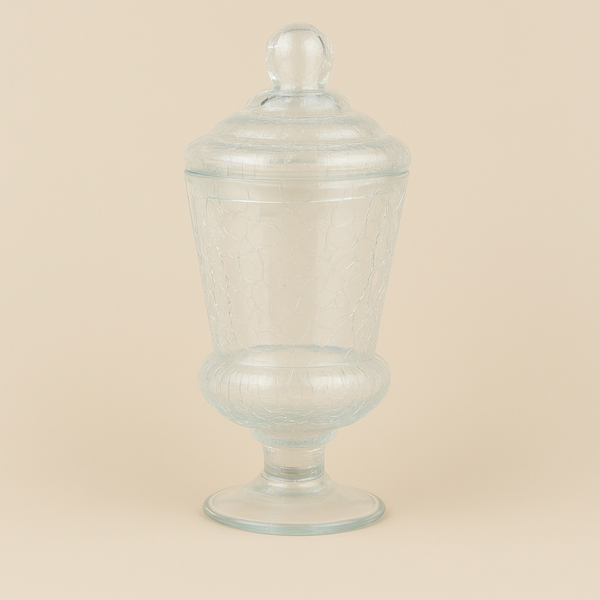 Clear Glass Candy Jar with Lid – 28cm Height – JM-44-10