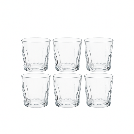 Glass Tumbler Set – 6 Piece – 290 ml – Sleek Minimalist Design – NT17601200W