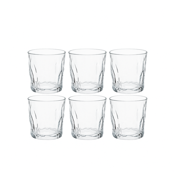 Glass Tumbler Set – 6 Piece – 290 ml – Sleek Minimalist Design – NT17601200W