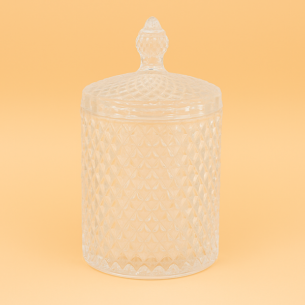 Clear Glass Sugar Pot with Elegant Lid – TG1030-5.5