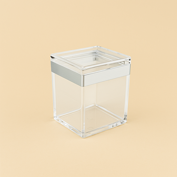 HS-A134 Acrylic Airtight Canister - 13cm (H) x 8.5cm (W) x 8.5cm (L)