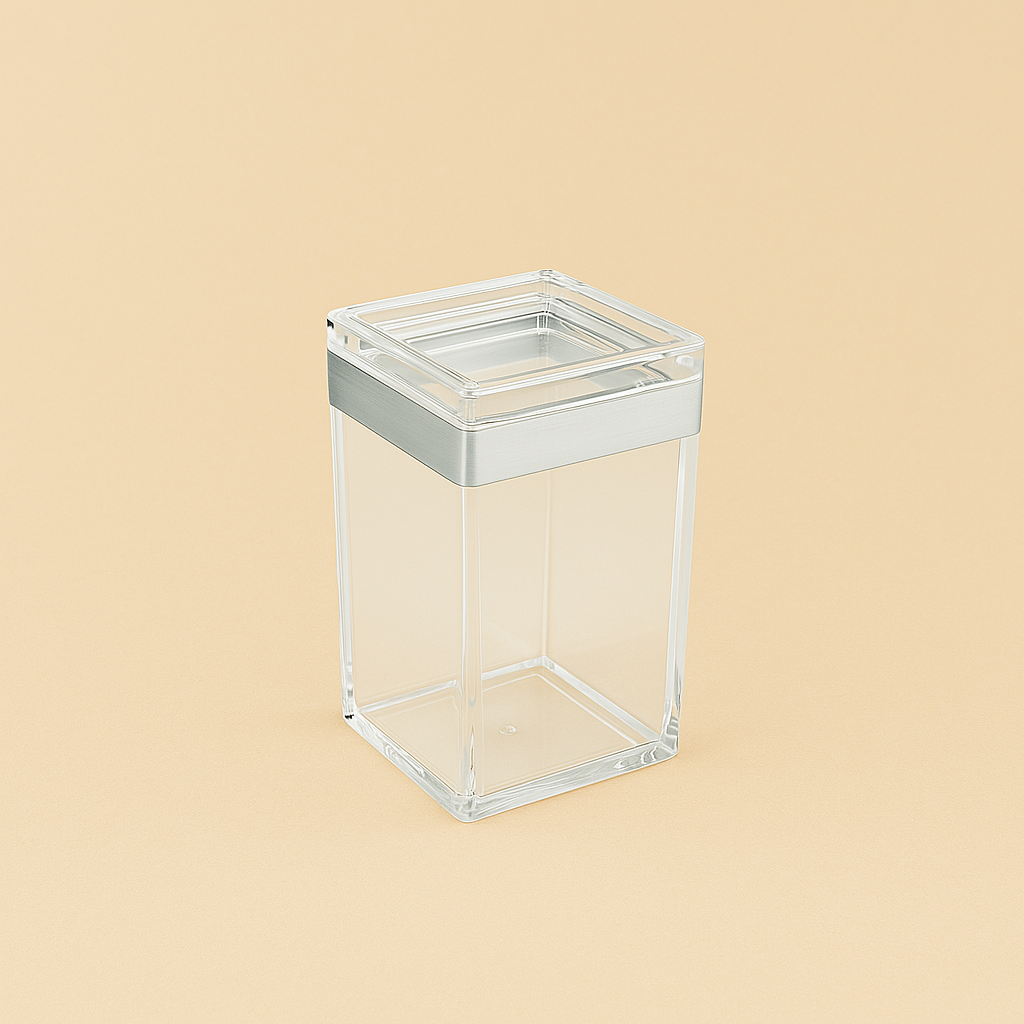 HS-A135 Acrylic Airtight Canister - 17cm (H) x 8.5cm (W) x 8.5cm (L)