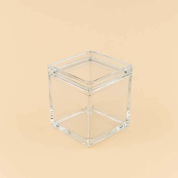 2842 Acrylic Airtight Canister - 9cm (H) x 8.5cm (W) x 8.5cm (L)