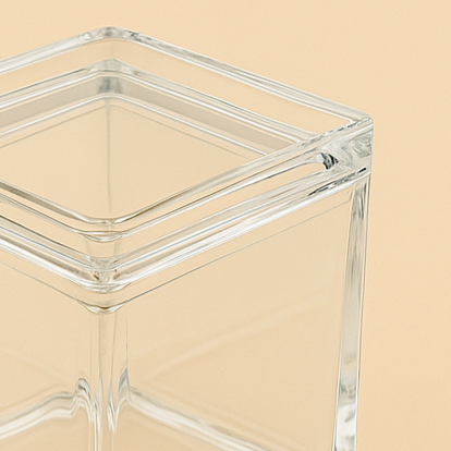 2842 Acrylic Airtight Canister - 9cm (H) x 8.5cm (W) x 8.5cm (L)