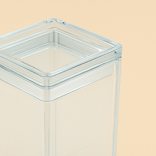 HS-A142 Acrylic Airtight Canister - 20cm (H) x 8.5cm (W) x 8.5cm (L)