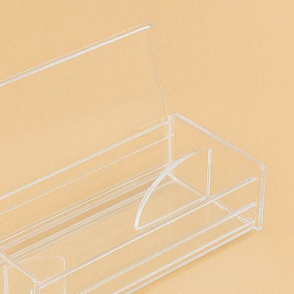 HS-55039 Clear Acrylic Cutlery Box – 24cm (W) x 11cm (L) x 6cm (H)