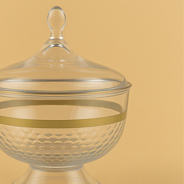 HS-13223 Acrylic Salad Bowl with Lid – 25.3 x 11.9 cm