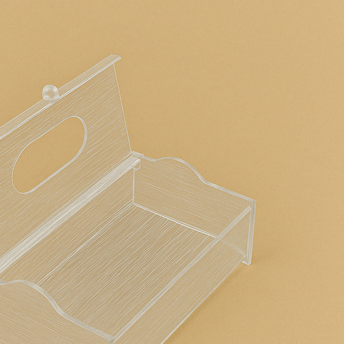 HS-55085 Acrylic Clear Tissue Box – 25.5 x 15.8 x 10 cm
