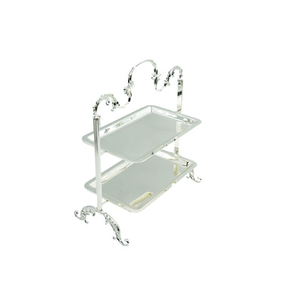CD-7271 2-Layer Steel Serving Tray with Stand– 25cm x 14cm x 29cm